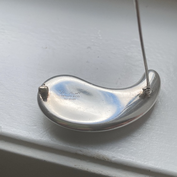 Authentic Vintage Tiffany & Co. Elsa Peretti Bean brooch Spain Sterling - Picture 6 of 8